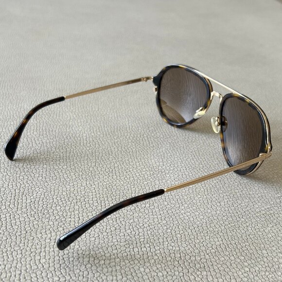 Celine Tortoise Shell Acetate Aviator Sunglasses - 41374/S - Picture 4 of 6